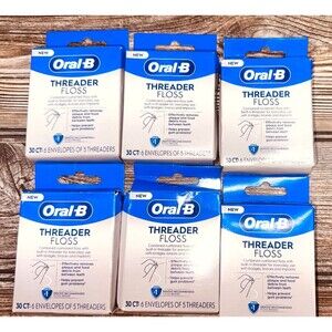 Oral B Glide Pro-Health Dental Threader Floss 30ct (6 Pack)